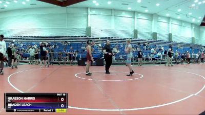 130 lbs Cons. Semi - Graeson Harris, PA vs Braden Leach, MO