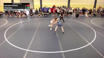 100 lbs 5th Place Match - Matthew Frykman, IL vs Ethan Bell, IL