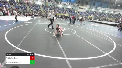 70 lbs Consi Of 8 #1 - Tre Mallard, Valley Bad Boys vs Leonardo Hernandez, Little Warriors