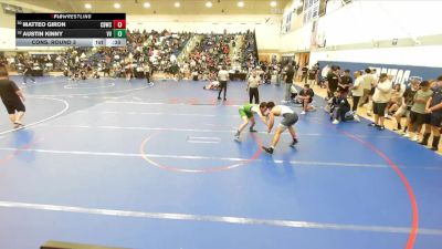 144 lbs Cons. Round 3 - Matteo Giron, Church Boyz Wrestling Club vs Austin Kinny, Victor Villians