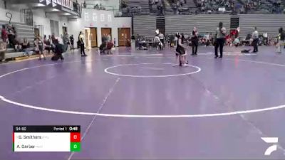 54-60 lbs Semifinal - Giovani Smithers, Hobart Wrestling Club vs Ayden Garber, Hobart Wrestling Club