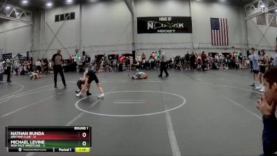 72 lbs Round 1 (4 Team) - Nathan Bunda, Grit Mat Club vs MICHAEL LEVINE, High Pace Wrestling