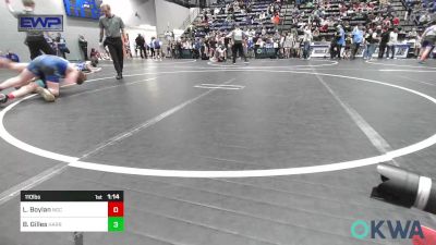 110 lbs Quarterfinal - Liam Boylan, Norman Grappling Club vs Brady Gilles, Harrah Little League Wrestling