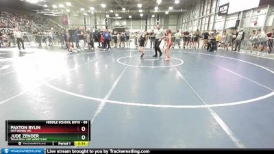 88 lbs Quarterfinal - Paxton Bylin, Mat Demon WC vs Jude Zender, Team Real Life Wrestling