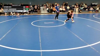 68-72 lbs Semifinal - Danny Greenman, Ogallala Youth Wrestling vs Ryder Dye, Kearney Combat Wrestling