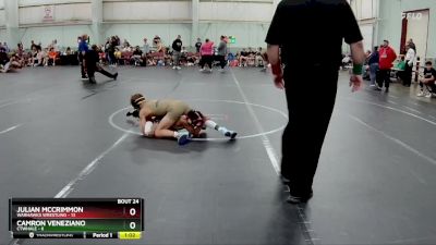 88 lbs Round 6 (8 Team) - Camron Veneziano, CTWHALE vs Julian McCrimmon, Warhawks Wrestling