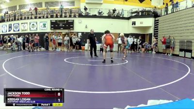 157 lbs Cons. Round 4 - Jackson Todd, Unattached vs Keegan Logan, Southport Wrestling Club