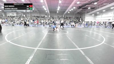100 lbs Quarterfinal - Madi Mikels, Indiana Outlaws Pink vs Alessia DeLucia, Elite NJ Red