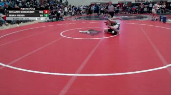 145 lbs 3rd Place Match - Elijah Rieser, New Ulm Area vs Benjamin Gunlogson, Dawson-Boyd - Lac Qui Parle - Montevideo United