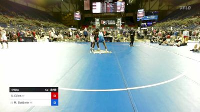 175 lbs Cons 8 #1 - Xavier Giles, CT vs Michael Baldwin, MI