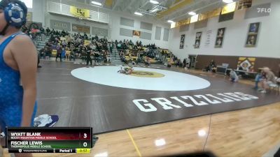 91 lbs Round 2 - Wyatt Blank, Rocky Mountain Middle School vs Fischer Lewis, Thermopolis Middle School