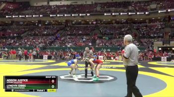 Champ. Round 1 - Adison Justice, Licking Valley(G) vs Lyndyn Gibbs, Wch Washington(G)