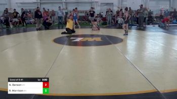 80-J lbs Consi Of 8 #1 - Noah Benson, WV vs Raige Morrison, OH