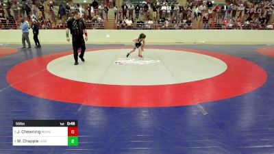 55 lbs Consolation - Jonathan Chewning, Mountain View Youth Wrestling Club vs Weston Chapple, Level Up Wrestling Center