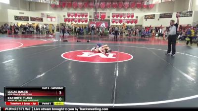 80 lbs Cons. Round 4 - Kaejrick Clark, American Outlaws Wrestling vs Lucas Bauer, New Prague Wrestling