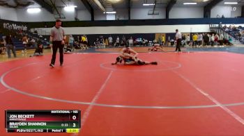 165 lbs Cons. Round 5 - Jon Beckett, Harleysville vs Brayden Shannon, Wilkes