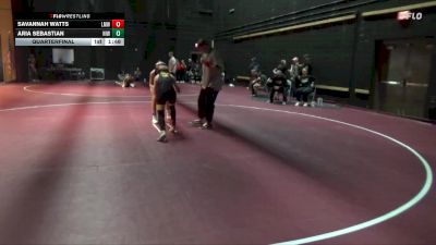 S-3 lbs Quarterfinal - Aria Sebastian, Northeast Iowa Wrestling vs Savannah Watts, LMWC