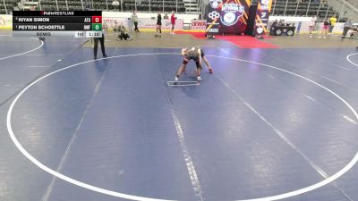 Junior Boys - 120 lbs Semis - Peyton Schoettle, Roncalli Wrestling Foundation vs Kiyan Simon, Alabama Takedown Academy