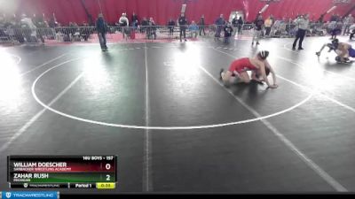 157 lbs Cons. Round 4 - William Doescher, Sarbacker Wrestling Academy vs Zahar Rush, Michigan