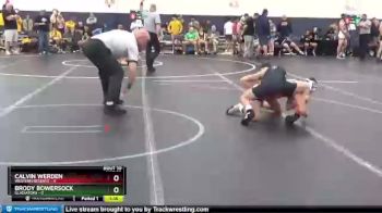 106 lbs Round 4 (6 Team) - Calvin Werden, Western Reserve vs Brody Bowersock, Gladiators