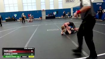 132 lbs Cons. Round 4 - Patrick O`Keefe, St John Vianney vs Evan Cordrey, Sussex Central