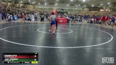 113 lbs 1st - Chase Walker, Cleveland vs Brody Moreland, Knoxville Halls