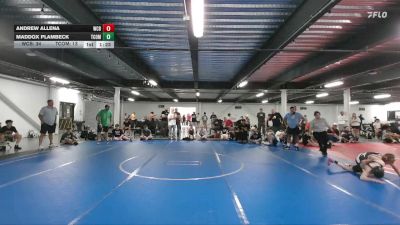 84 lbs Round 3 (6 Team) - Andrew Allena, Wrecking Crew Black vs Maddox Plambeck, The Compound