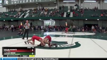 133 lbs Cons. Round 3 - Dylan Koontz, Ohio State vs Lucian Brink, Northern Illinois University