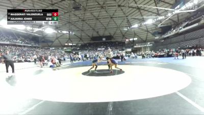 Girls 3A 135 lbs Champ. Round 1 - Julianna Jones, Mountain View (Girls) vs Masserati Valenzuela, Oak Harbor (Girls)