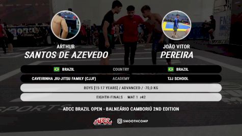 Arthur Santos De Azevedo vs João Vitor Pereira 2024 ADCC Balneario Open