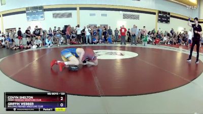 120 lbs Cons. Round 2 - Covyn Shelton, Perry Meridian Wrestling Club vs Griffin Webber, Bulldog Premier Wrestling Club