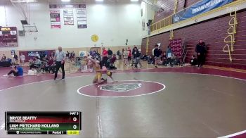 125 lbs Cons. Round 3 - Liam Pritchard Holland, American International vs Bryce Beatty, Millersville