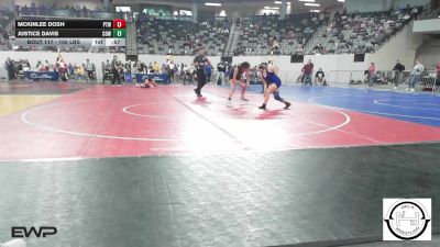 105 lbs Consi Of 16 #2 - Mckinlee Dosh, Pryor Tigers Wrestling vs Justice Davis, Coweta