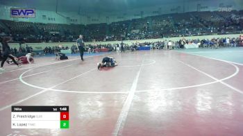 76 lbs Quarterfinal - Zander Prestridge, El Reno vs Knox Lopez, Team Tulsa Wrestling Club