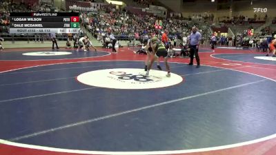 4A 113 lbs 1st Place Match - Logan Wilson, Pottsville vs Dale Mcdaniel, Joe T. Robinson High School