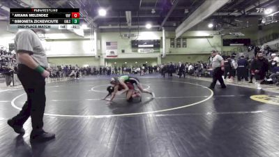 120 lbs 2nd Place Match - Ariana Melendez, Van Nuys vs Simoneta Zickeviciute, GRANADA HILLS