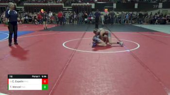 116 lbs Quarterfinal - Conner Espelin, Mine Yard Dogs Wrestling Club vs Tyler Wenzel, Powell Wrestling Club