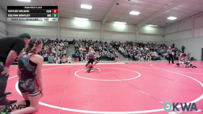 40-46 lbs Rr Rnd 1 - Kaylee Wilson, Fort Gibson Youth Wrestling vs Ezlynn Bentley, Brushy Wrestling Club