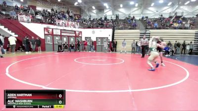 126 lbs Cons. Round 2 - Alic Washburn, Westfield High School vs Aden Hartman, Jimtown