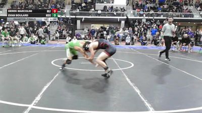 132 lbs Quarterfinal - Derek Marcolini, Milford MA vs Evan Boulard, Massabesic