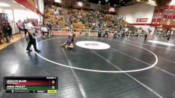 138-145 lbs Round 5 - Jesalyn Blair, Thermopolis vs Anna Pauley, Lincoln Middle School