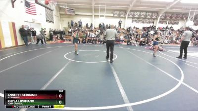 107 lbs Quarterfinal - Annette Serrano, Bloomfield vs Khyla Lipumano, Yuma Catholic