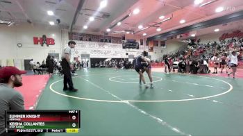 95 lbs Champ. Round 2 - Summer Knight, Heritage vs Keisha Collantes, Otay Ranch