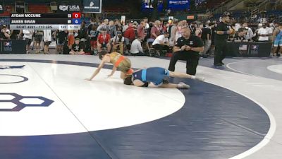 113 lbs Cons. Sub-rd Of 64 - Aydan McCune, California vs James Swan, Maine