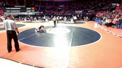 3A 132 lbs Cons. Round 1 - Trey Thompson, Carol Stream (Glenbard North) vs Liam Zimmerman, Lockport (Twp.)