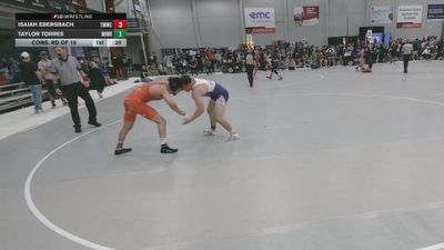150 lbs Cons. Rd Of 16 - Isaiah Ebersbach, Titan Mercury Wrestling Club vs Taylor Torres, Misfit Wrestling