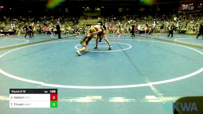 130 lbs Round Of 16 - Judd Hebert, Poteau Youth Wrestling Academy vs Taven Thrash, Anadarko