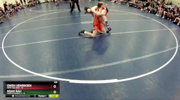 125 lbs Round 2 (6 Team) - Owen Henriksen, Iowa USA Red vs Noah Rau, North Dakota 2