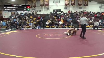 144 lbs Champ. Round 3 - Justin Williamson, Mount Carmel vs Robert Duffy, Christian Brothers Academy