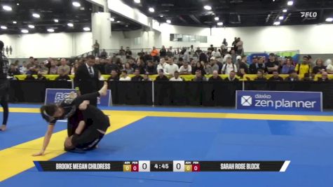 Sarah Rose Block vs Brooke Megan Childress 2025 World IBJJF Jiu-Jitsu No-Gi Championship